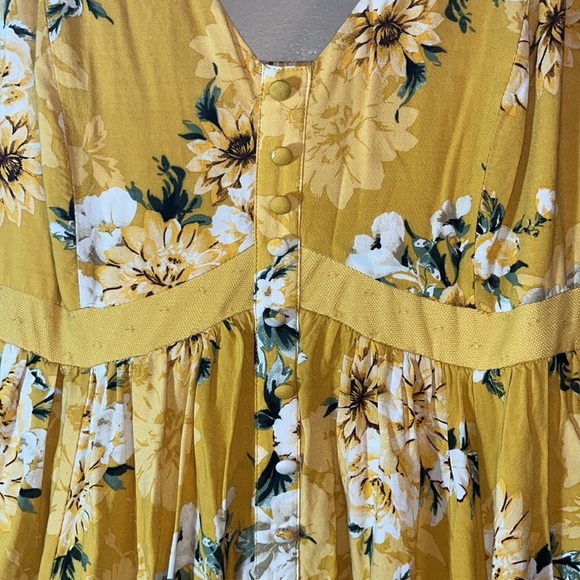 Torrid Maxi Challis Button Front Dress - Picture 3 of 5